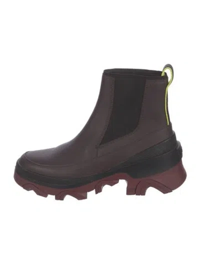 Pre-owned Sorel Leather Chelsea Boots In Brown