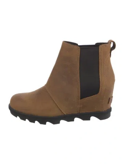 Pre-owned Sorel Leather Chelsea Boots In Brown