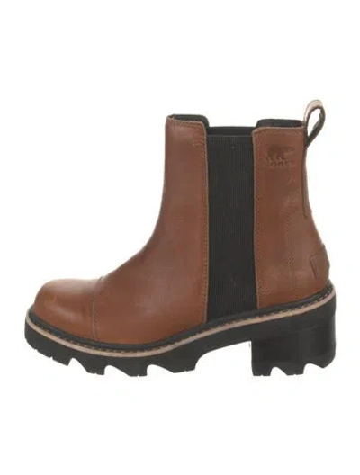 Pre-owned Sorel Leather Chelsea Boots In Brown