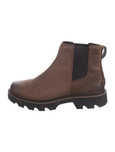 Pre-owned Sorel Leather Chelsea Boots In Brown