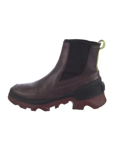 Pre-owned Sorel Leather Chelsea Boots In Brown