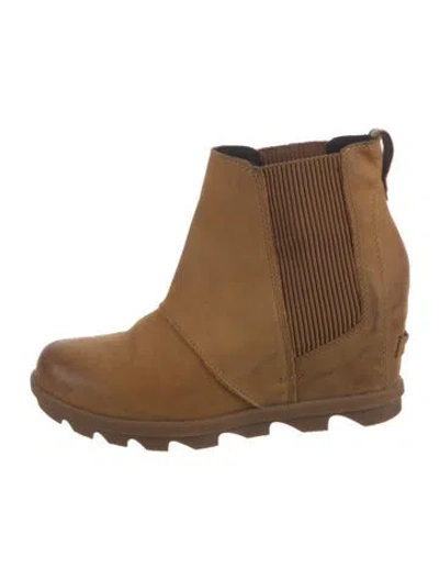 Pre-owned Sorel Leather Chelsea Boots In Brown