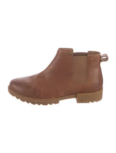 Pre-owned Sorel Leather Chelsea Boots In Brown
