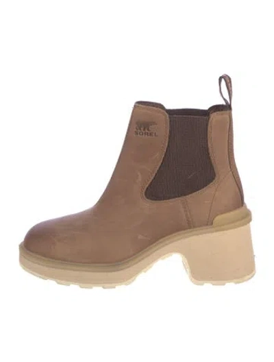 Pre-owned Sorel Leather Chelsea Boots In Brown