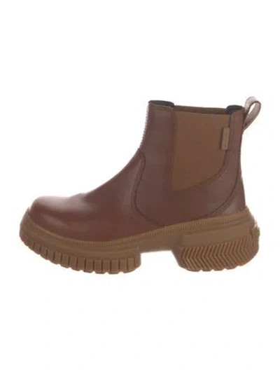Pre-owned Sorel Leather Chelsea Boots In Brown