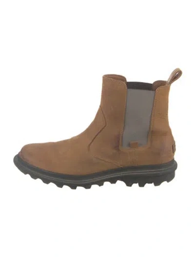 Pre-owned Sorel Leather Chelsea Boots In Brown