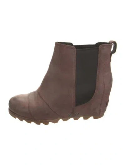 Pre-owned Sorel Leather Chelsea Boots In Brown