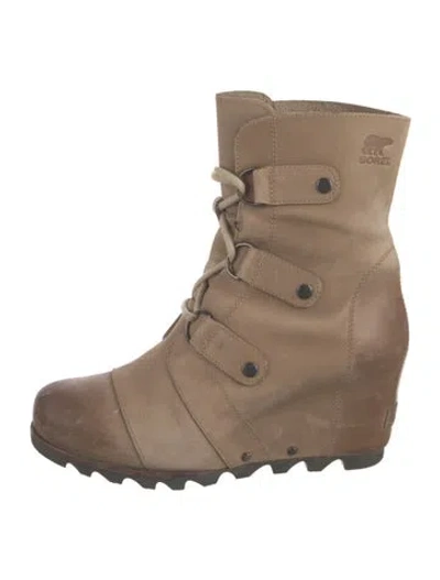 Pre-owned Sorel Leather Chelsea Boots In Brown