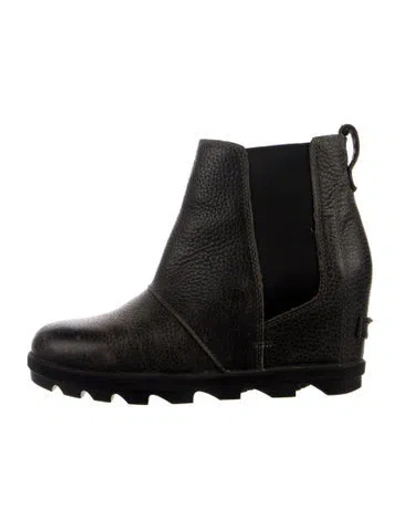 Pre-owned Sorel Leather Chelsea Boots In Gray