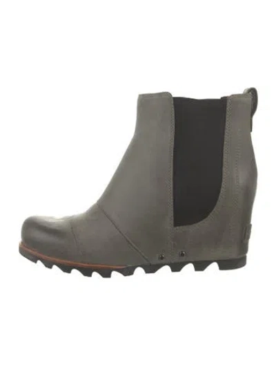 Pre-owned Sorel Leather Chelsea Boots In Grey