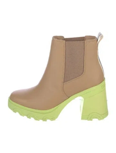 Pre-owned Sorel Leather Chelsea Boots In Neutral