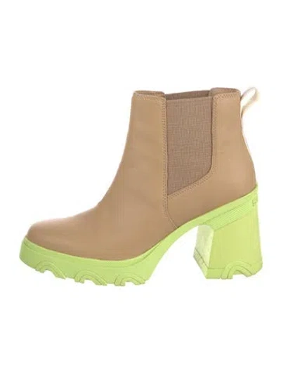 Pre-owned Sorel Leather Chelsea Boots In Neutral
