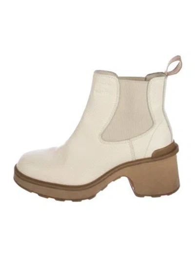 Pre-owned Sorel Leather Chelsea Boots In Neutral