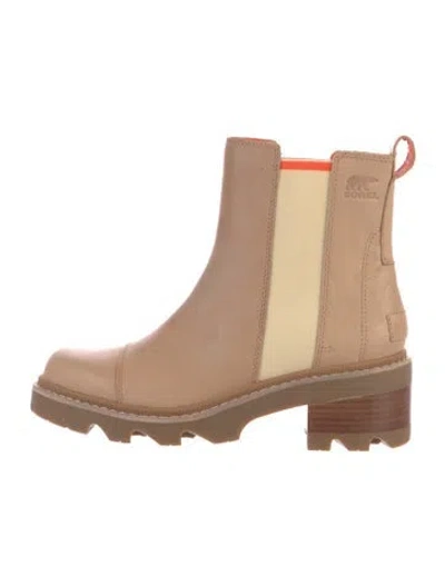 Pre-owned Sorel Leather Chelsea Boots In Neutral