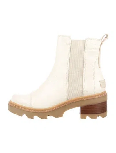 Pre-owned Sorel Leather Chelsea Boots In Neutral