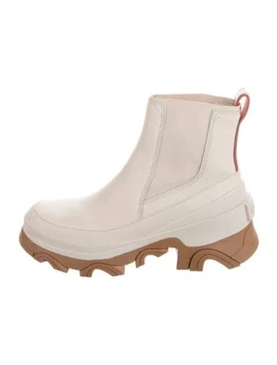 Pre-owned Sorel Leather Chelsea Boots In Neutral