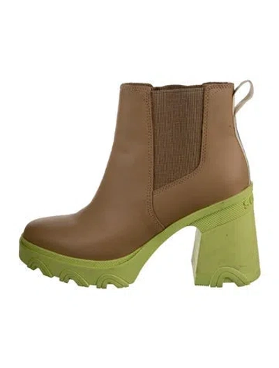 Pre-owned Sorel Leather Chelsea Boots In Neutrals