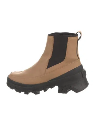 Pre-owned Sorel Leather Chelsea Boots In Neutrals