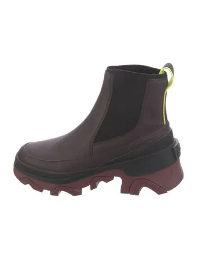 Pre-owned Sorel Leather Chelsea Boots In Purple