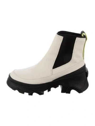 Pre-owned Sorel Leather Chelsea Boots In White