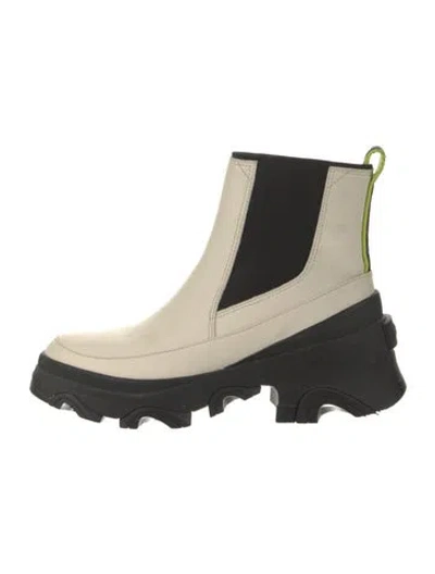 Pre-owned Sorel Leather Chelsea Boots In White