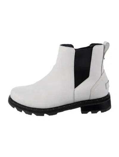 Pre-owned Sorel Leather Chelsea Boots In White