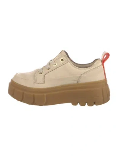 Pre-owned Sorel Leather Chunky Sneakers In Neutral