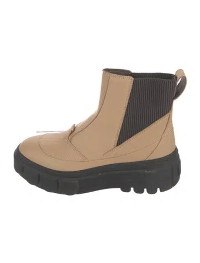 Pre-owned Sorel Leather Colorblock Pattern Chelsea Boots In Neutral