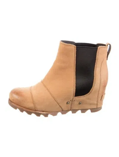 Pre-owned Sorel Leather Colorblock Pattern Chelsea Boots In Transparent