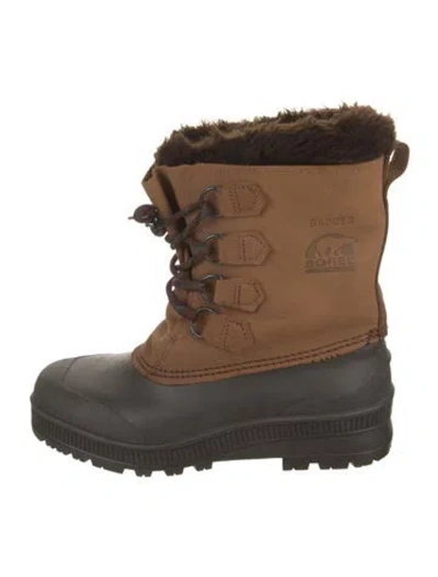 Pre-owned Sorel Leather Colorblock Pattern Lace-up Boots