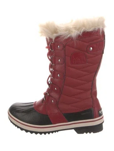 Pre-owned Sorel Leather Colorblock Pattern Lace-up Boots In Multi