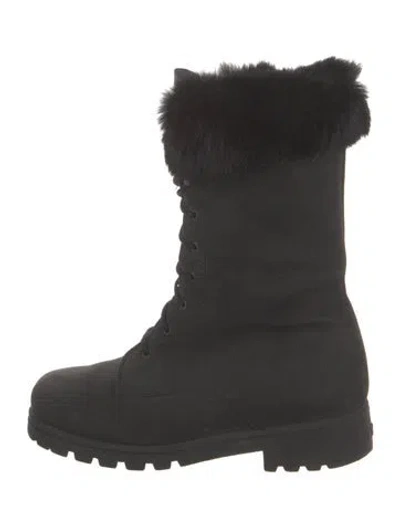 Pre-owned Sorel Leather Combat Boots In Black