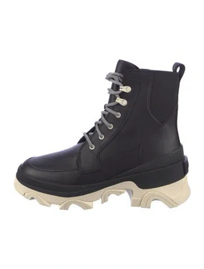 Pre-owned Sorel Leather Combat Boots In Black