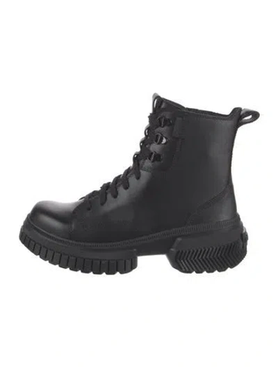 Pre-owned Sorel Leather Combat Boots In Black