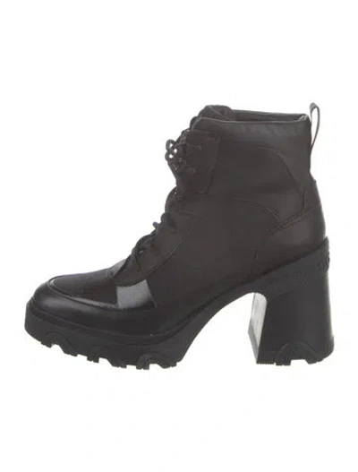 Pre-owned Sorel Leather Combat Boots In Black