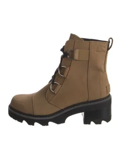 Pre-owned Sorel Leather Combat Boots In Brown