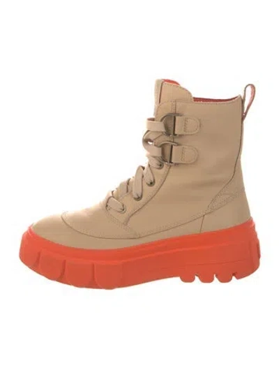 Pre-owned Sorel Leather Combat Boots In Brown