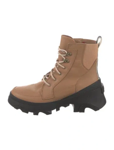 Pre-owned Sorel Leather Combat Boots In Brown