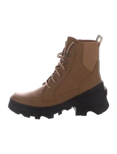 Pre-owned Sorel Leather Combat Boots In Brown