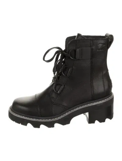 Pre-owned Sorel Leather Combat Boots In Gray