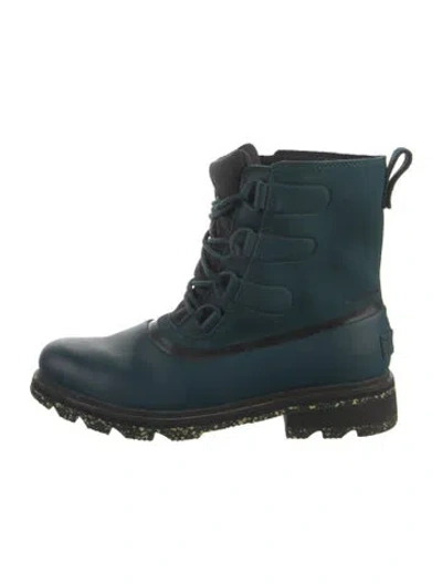 Pre-owned Sorel Leather Combat Boots In Green