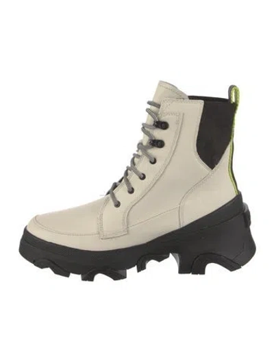 Pre-owned Sorel Leather Combat Boots In Neutral