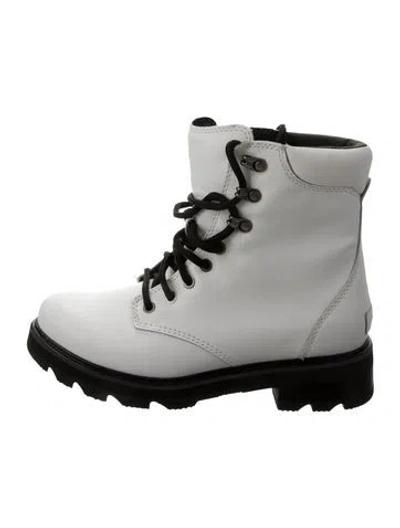 Pre-owned Sorel Leather Combat Boots In Silver