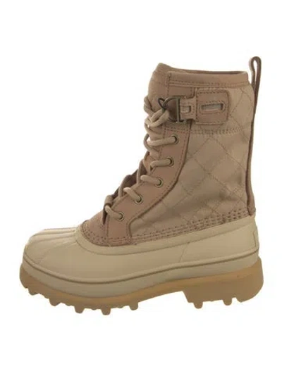Pre-owned Sorel Leather Combat Boots W/ Tags In Neutral