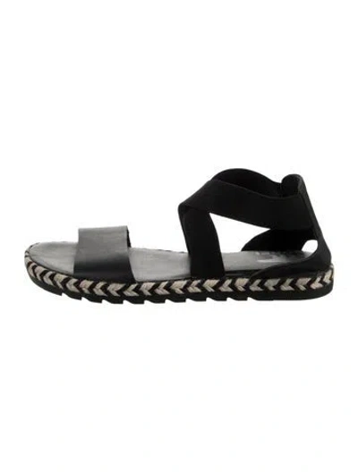 Pre-owned Sorel Leather Espadrilles In Black