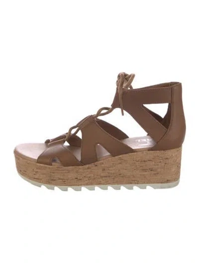 Pre-owned Sorel Leather Gladiator Sandals In Brown