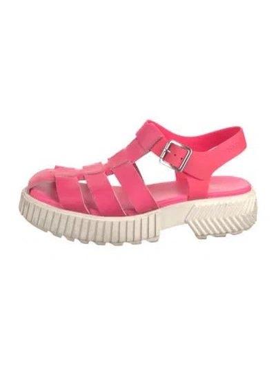 Pre-owned Sorel Leather Gladiator Sandals In Pink