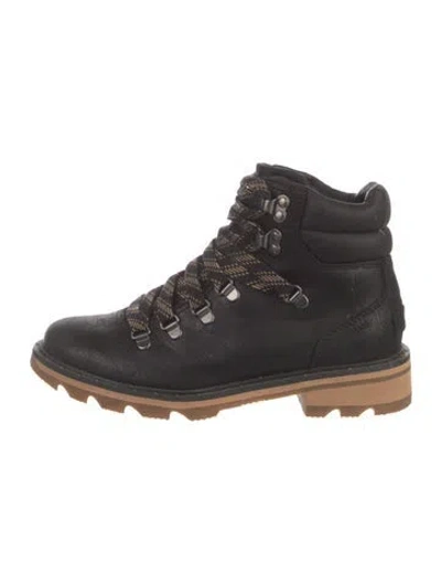Pre-owned Sorel Leather Hiking Boots In Black