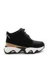 Sorel Kinetic Impact Caribou Waterproof Sneaker In Black