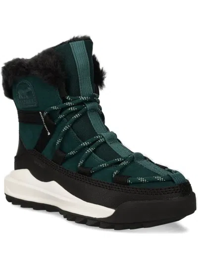 Sorel Leather Lace-up Boots In Green